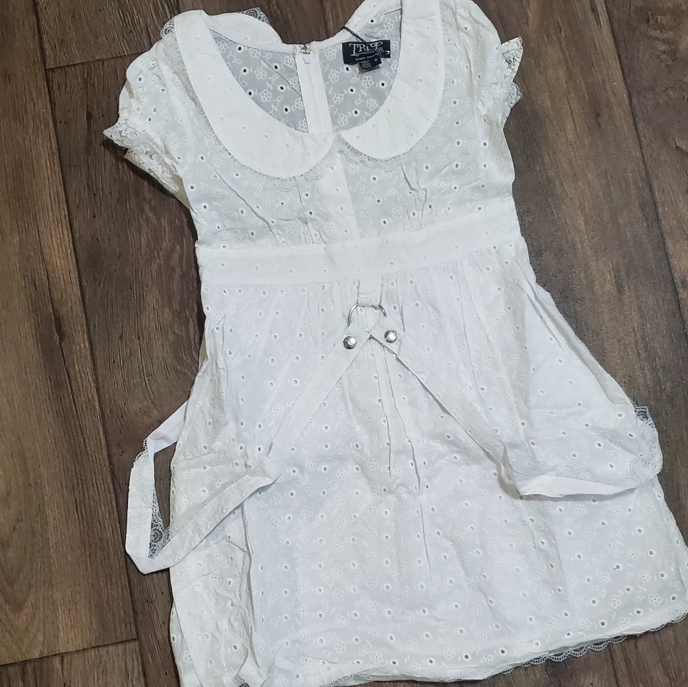 Tripp NYC white lace eyelette dress